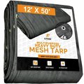 Xpose Safety 12 ft x 50 ft Heavy Duty Tarp, Black BMT-1250-X